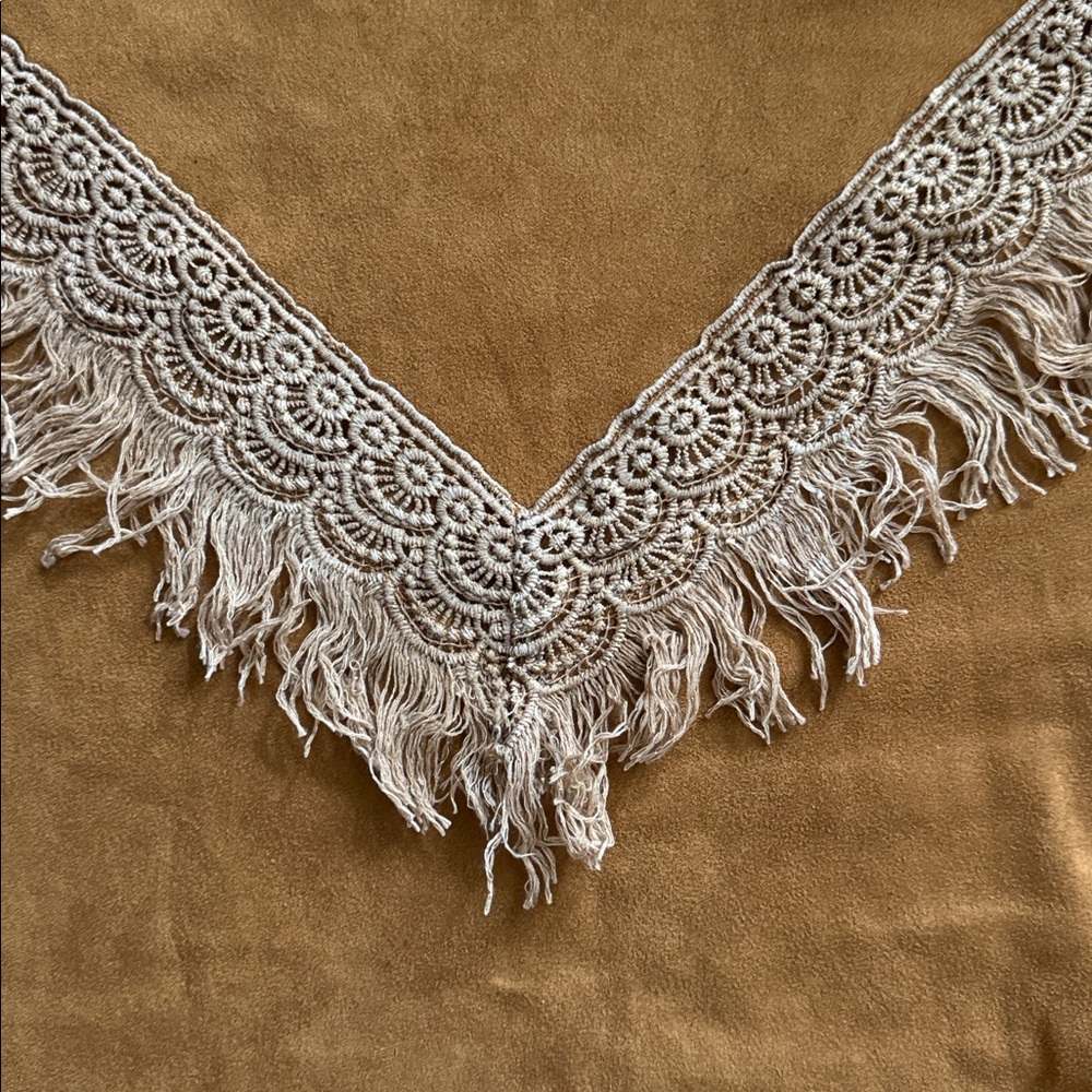 Brown Fringe Sweater - Picture 2 of 2